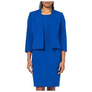 Le Suit  Crepe Jacket & Empire Sheath Dress 2P NWT